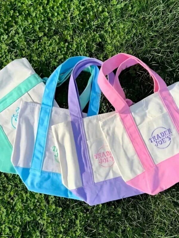 Custom Embroidered Trader Joe's Mini Tote | Monogram or Name Personalization