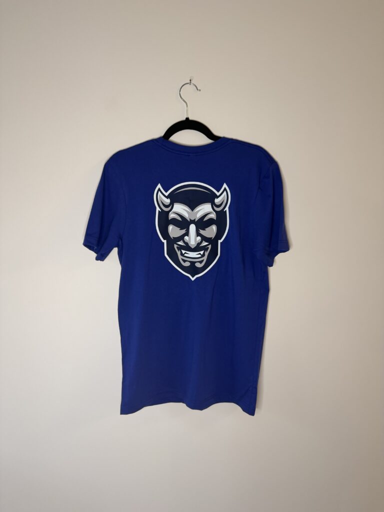 Custom printed Marietta Blue Devils tee