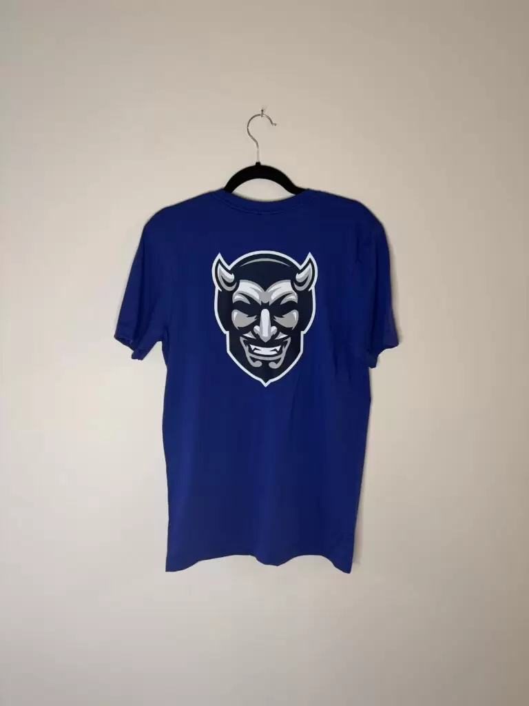 Custom printed Marietta Blue Devils tee