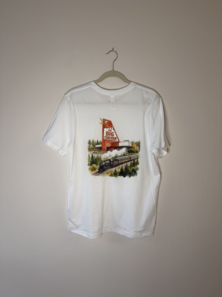 Custom printed Marietta Big Chicken t-shirt