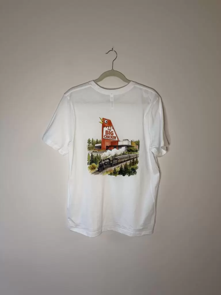 Custom printed Marietta Big Chicken t-shirt