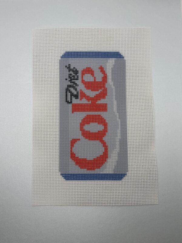 Diet Coke Needlepoint Kit | 13 Mesh Hand Printed Canvas