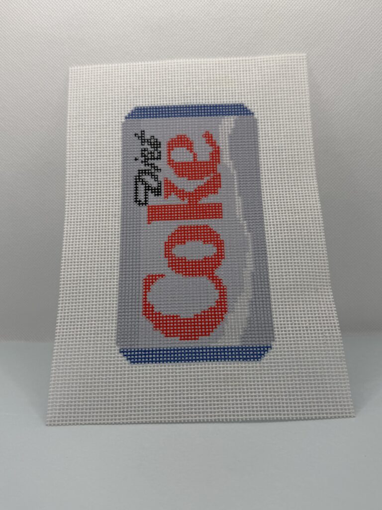 Diet Coke needle point printed canvas