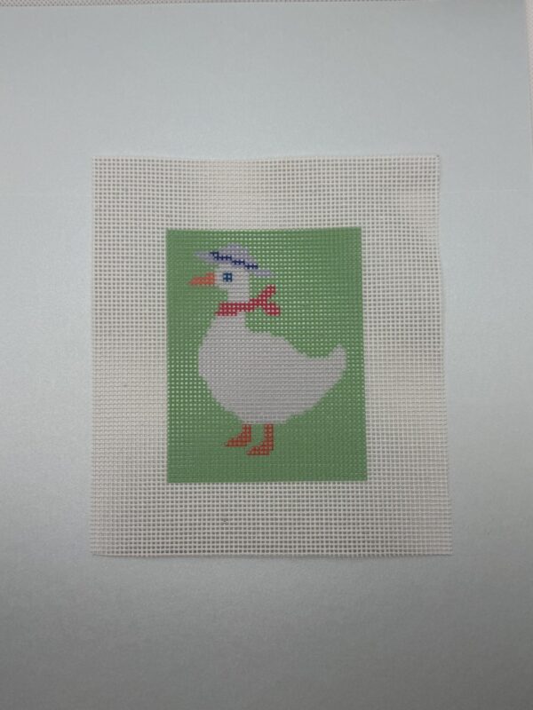 Silly Goose with Hat Needlepoint Kit | 13 Mesh Hand Printed Canvas