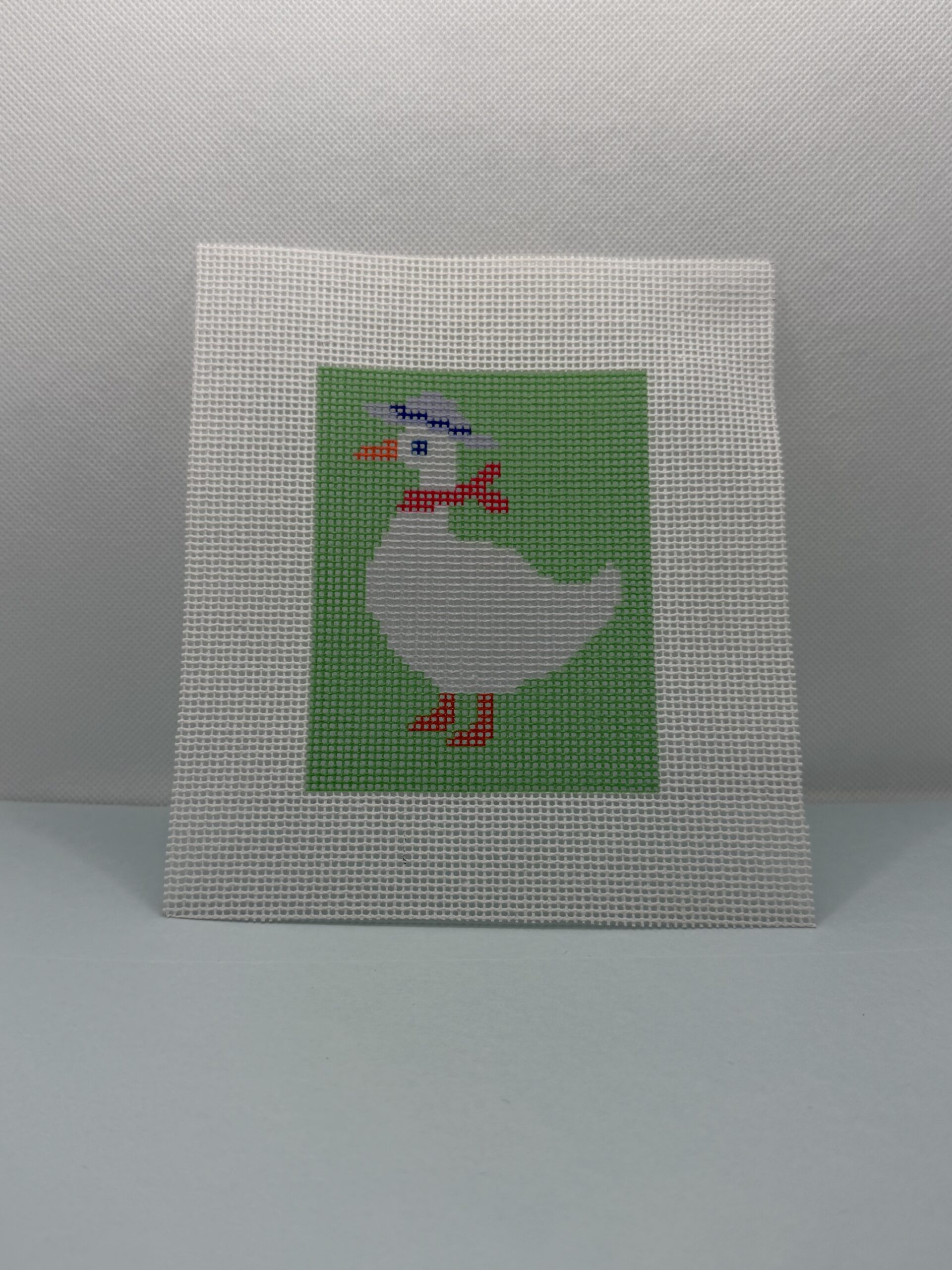 Silly Goose with Hat Needlepoint Kit | 13 Mesh Hand Printed Canvas - Image 3