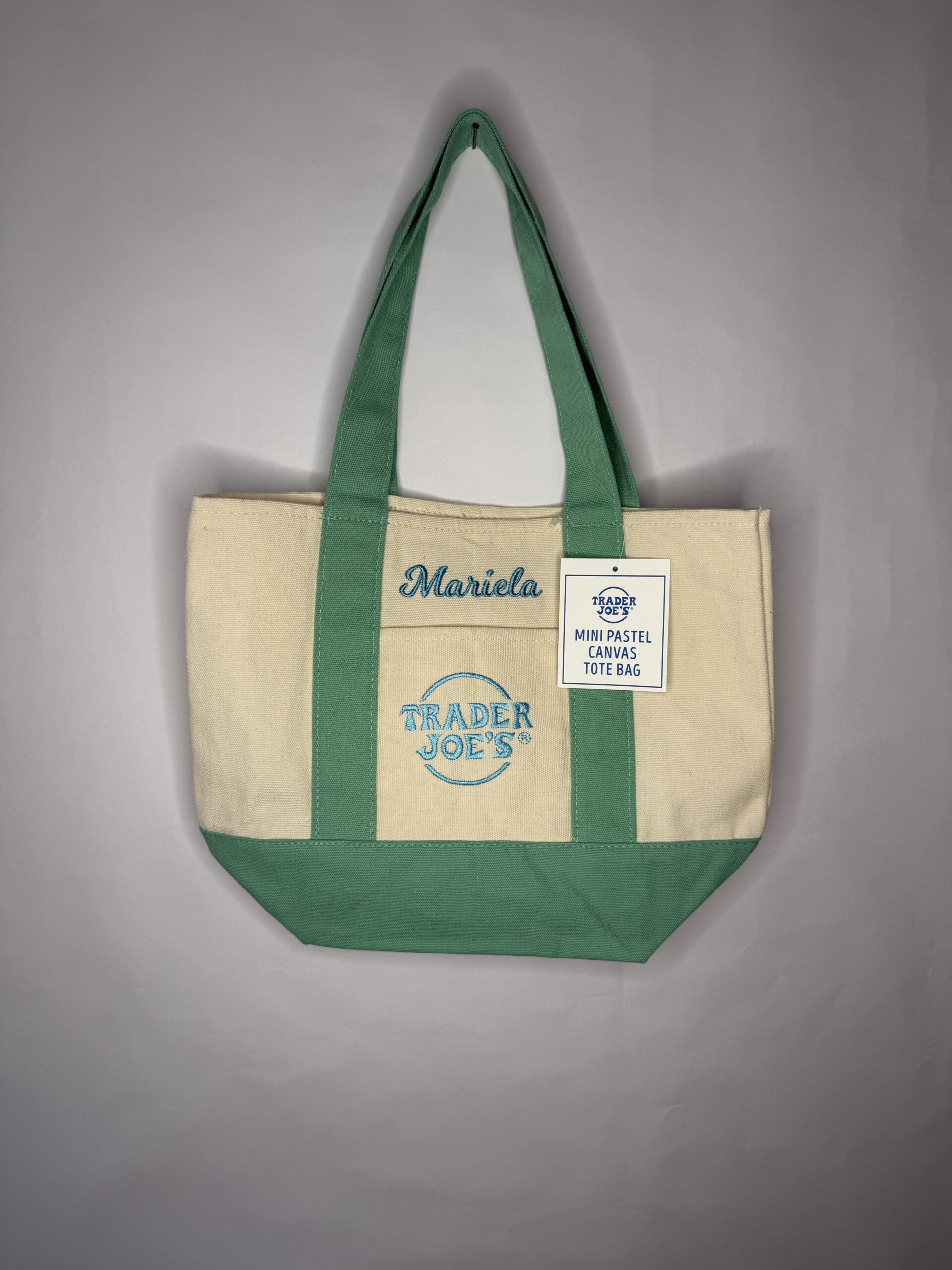 Custom Embroidered Trader Joe's Mini Tote | Monogram or Name Personalization - Image 7