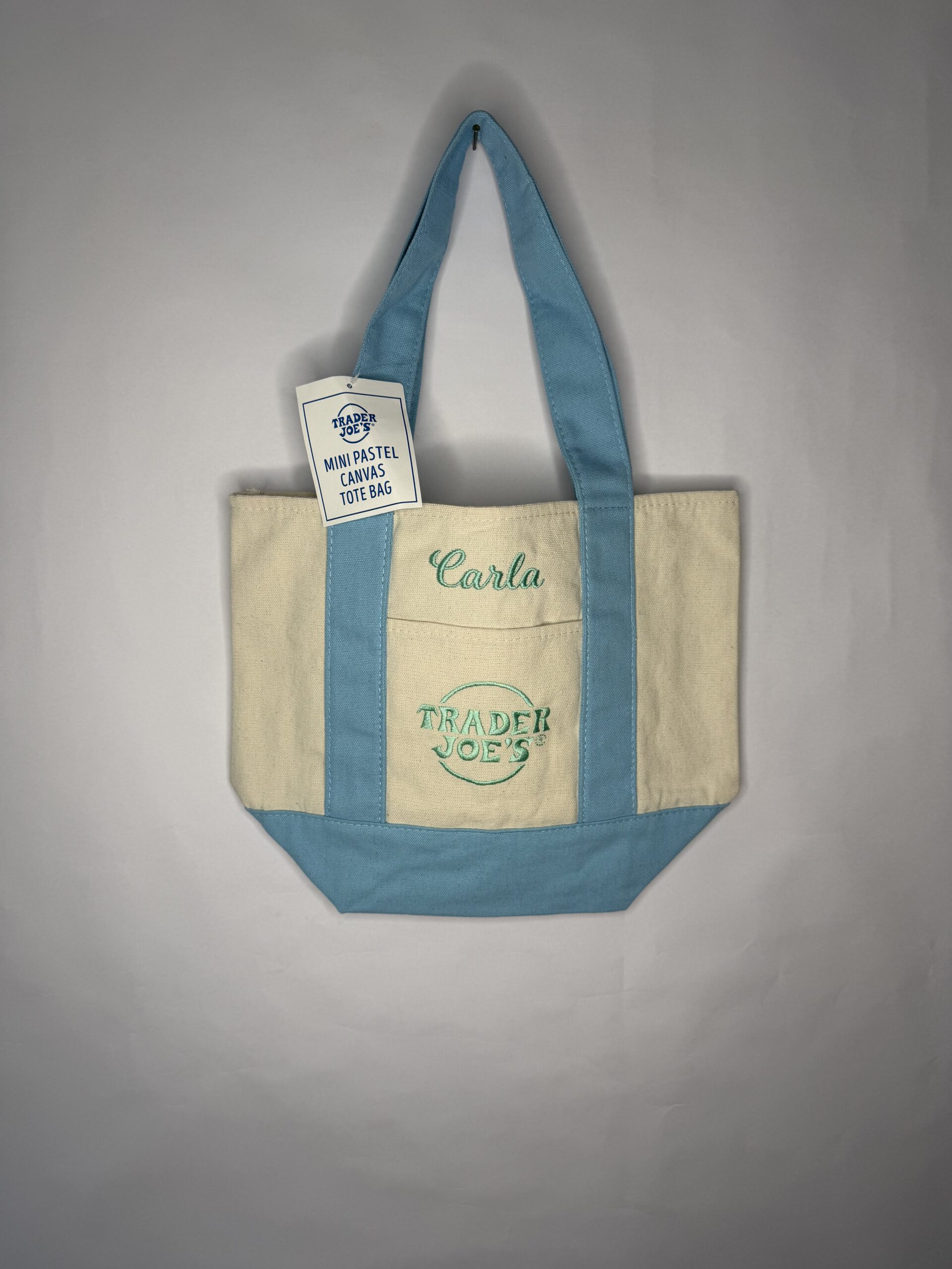 Custom Embroidered Trader Joe's Mini Tote | Monogram or Name Personalization - Image 9