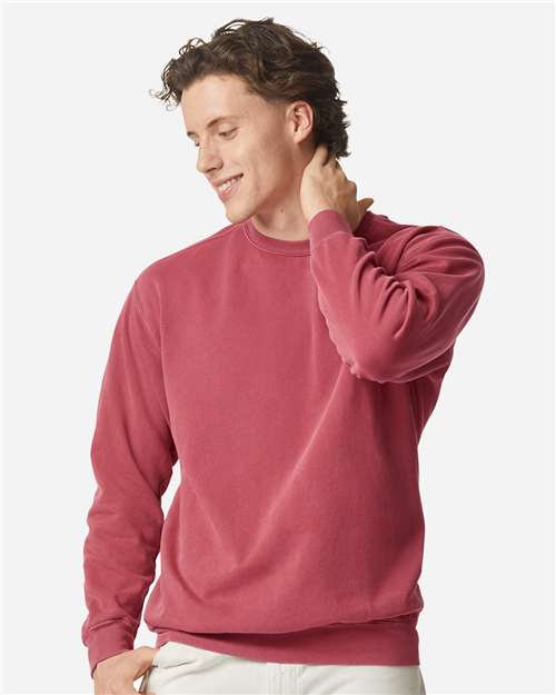 Custom DTF Printed Comfort Colors 1566 Garment-Dyed Crewneck Sweatshirt