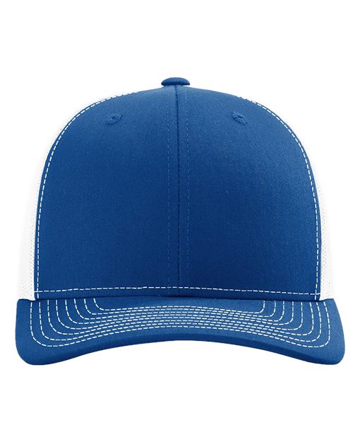 Custom Leather Patch Richardson 112 Snapback Trucker Cap